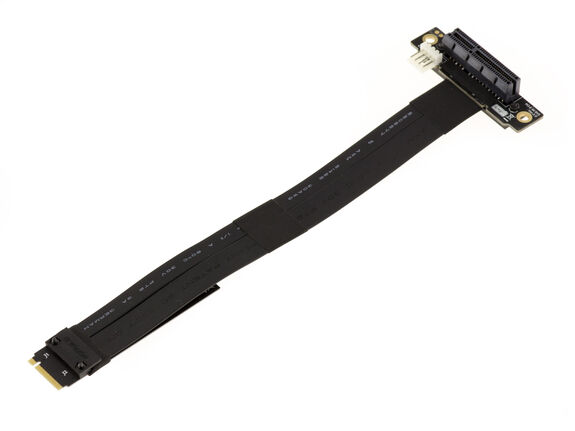 Riser adapter Extension Card M2 PCIe NVMe M Key to PCIe 4x Female. Length 20cm