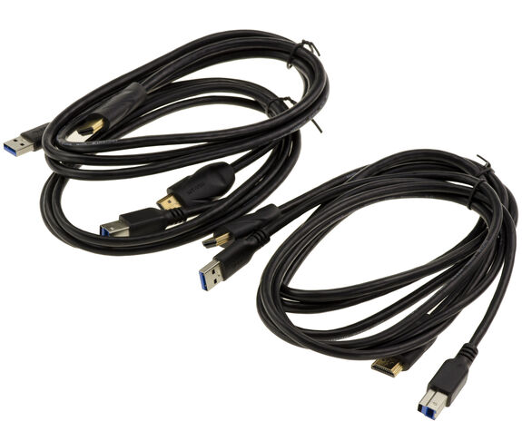 Automatic KVM Switch Mouse Keyboard Monitor 2 PC compatible HDMI 2.0 4K 60Hz and USB 3.0 with remote control and cables