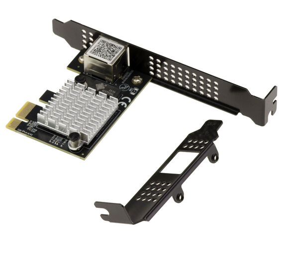 Carte contrôleur réseau PCIe Gen4 10 Gigabit ETHERNET compatible 1G 2.5G 5G 10G connecteur RJ45 et chipset CHIPSET REALTEK RTL8127