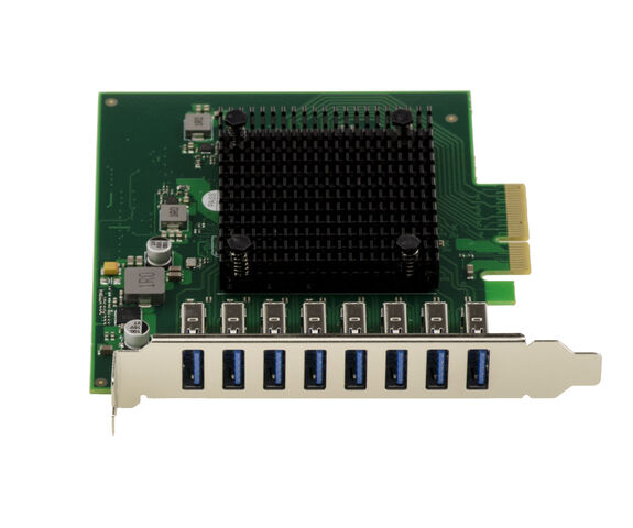 PCIe x4-Controller-Karte mit 8 USB 3.0 5G-Anschlüssen vom Typ „A” mit FRESCO LOGIC FL1100-Chipsatz