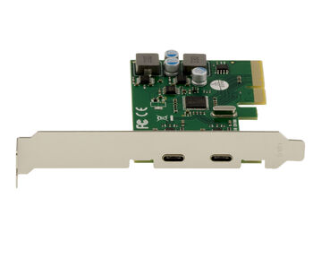 Carte contrôleur PCIe x4 2 Ports USB 3.2 Gen 2x1 10G Type C, autoalimentée, Sortie 5V 3A par Port, chipset  ASM1142