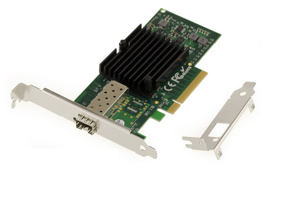 SFP+ 10G-Netzwerkkarte für PCIe x4-Anschluss mit erweiterter Netzwerkverkehrsverwaltung, Intel 82599 (X520) Chipsatz