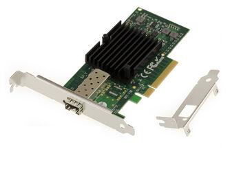 SFP+ 10G-Netzwerkkarte für PCIe x4-Anschluss mit erweiterter Netzwerkverkehrsverwaltung, Intel 82599 (X520) Chipsatz