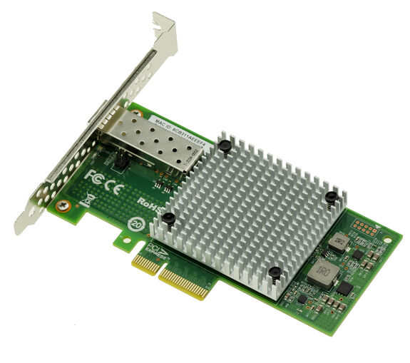 SFP+ 10G-Netzwerkkarte für PCIe x4-Anschluss mit erweiterter Netzwerkverkehrsverwaltung, Intel 82599 (X520) Chipsatz