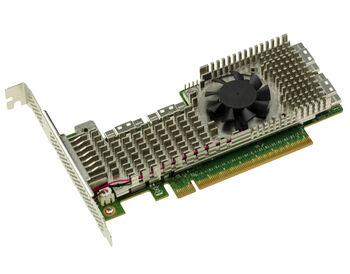 PCIe 4.0-Switch-Controller-Karte mit 4 SFF-8654 8i-Anschlüssen zur Steuerung von bis zu 8 NVMe M2 M3 U2 U3 SSDs oder PCIe-Aufsatzplatten