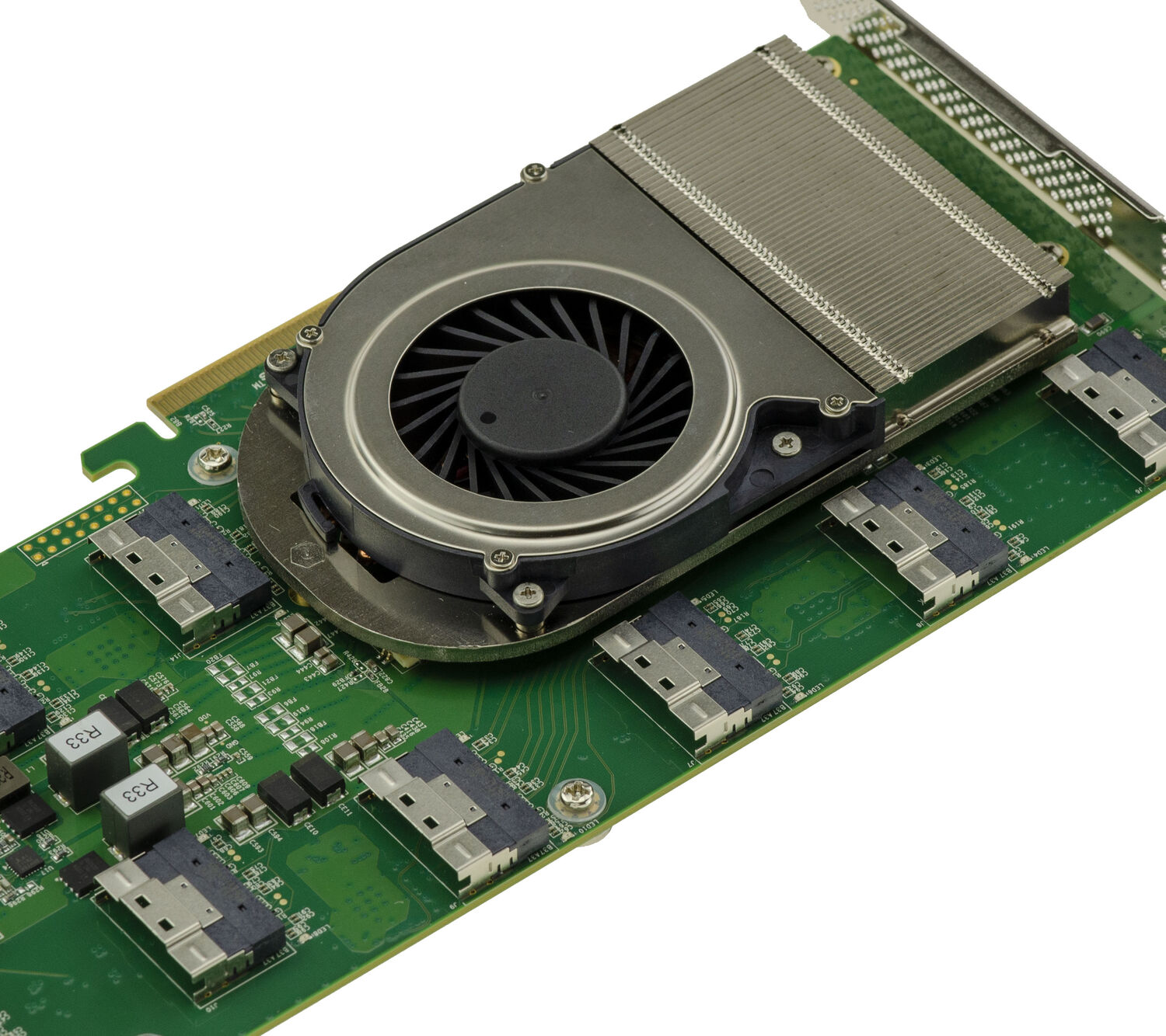 PCIe 4.0 10xSFF-8654 8i switch for 20 SSDs