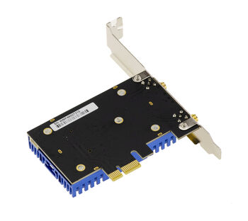 Carte contrôleur PCIe Gen 4.0 pour réseau sans fil WiFi 7 TRI BANDE débit 8.7Gb/s et Bluetooth 5.4 avec chipset INTEL BE200. Carte de Grade Industriel