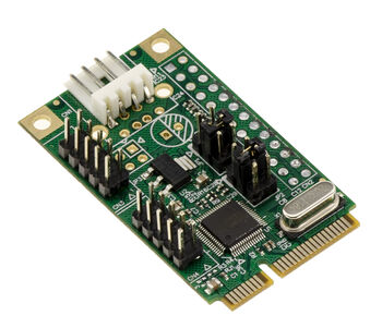 Carte contrôleur MiniPCIe 2 ports série RS232 COM DB9 sur équerre avec chipset WCH382L, possibilité d'alimentation 5V ou 12V POS