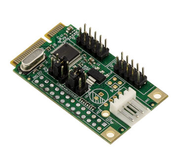 Carte contrôleur MiniPCIe 2 ports série RS232 COM DB9 sur équerre avec chipset WCH382L, possibilité d'alimentation 5V ou 12V POS