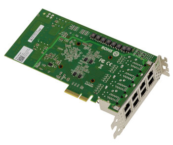 Carte 8 Ports Gigabit Ethernet grade industriel sur Port PCIe 4x, Power Over Ethernet PoE+ 30W avec chipset Intel I350