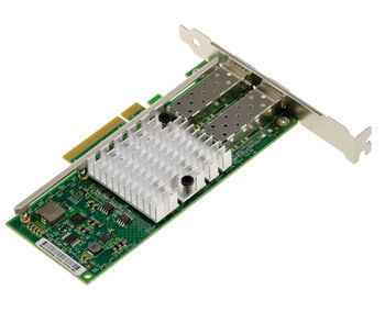 Intel 82599ES 10GbE PCIe x8 Network Controller Card with 2 SFP+ Ports (SR/LR/DAC) and Intel VT-c Virtualization, IPsec/LinkSec Support