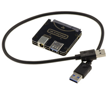 Adaptateur convertisseur pour disque SAS 2.5 ou 3.5 avec connecteur SFF-8482 vers USB3.0 5G, vendu sans alimentation