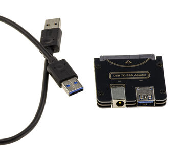 Adaptateur convertisseur pour disque SAS 2.5 ou 3.5 avec connecteur SFF-8482 vers USB3.0 5G, vendu sans alimentation