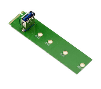 M.2 (M2 NGFF PCIe M Key) USB 3.0 card for Bitcoin Mining - For connecting a USB/PCIe riser (Bitcoin Mining)