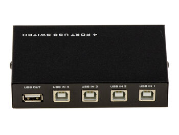 Boitier de partage USB 2.0 / Switch 4 ports - Compatible Imprimantes - BOITIER METAL