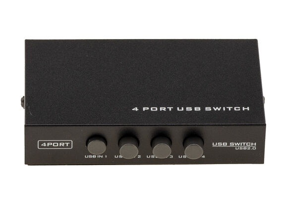 USB 2.0 / Switch 4 port sharing box - Printer compatible - METAL BOX