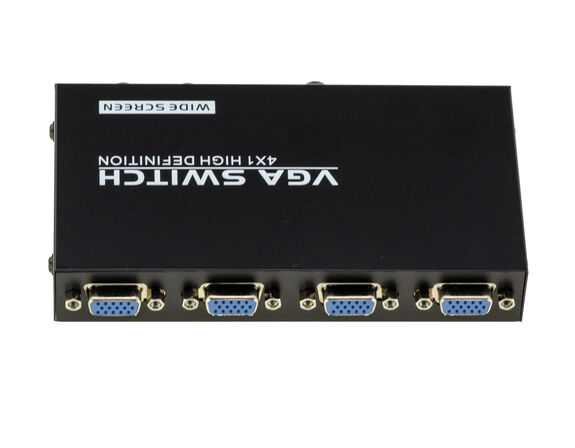 VGA Splitter / 4-Port Video Switch - METAL CASE