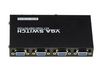 VGA-Sharing-Gehäuse / 4-Port-Video-Switch  METALLGEHÄUSE