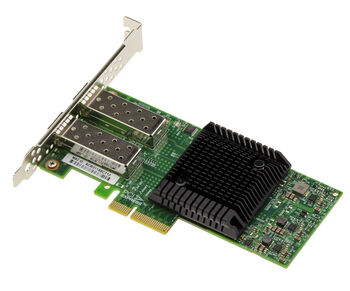 2-Port 10G SFP+ Fiber LAN PCIe x4 Network Controller Card with MELLANOX X-4 chipset, supporting RDMA, SR-IOV, and PXE