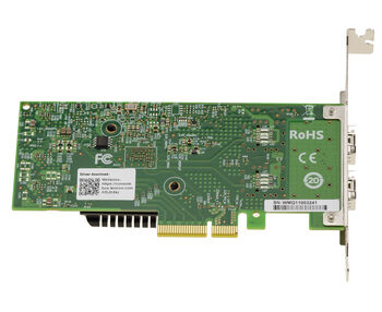 2-Port 10G SFP+ Fiber LAN PCIe x4 Network Controller Card with MELLANOX X-4 chipset, supporting RDMA, SR-IOV, and PXE