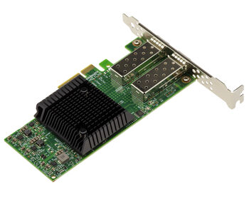 2-Port 10G SFP+ Fiber LAN PCIe x4 Network Controller Card with MELLANOX X-4 chipset, supporting RDMA, SR-IOV, and PXE