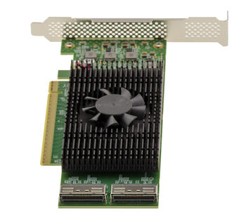 RETIMER-Karte: PCIe 5.0-Adapter mit 2 MCIO 8i-Anschlüssen (x8) für NVMe-SSDs (M.2, M.3, U.2, U.3) oder PCIe-Erweiterungskarten