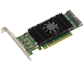 RETIMER-Karte: PCIe 5.0-Adapter mit 2 MCIO 8i-Anschlüssen (x8) für NVMe-SSDs (M.2, M.3, U.2, U.3) oder PCIe-Erweiterungskarten