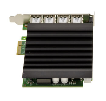 Carte contrôleur réseau PCIe x4 avec 4 Ports 5 Gigabit RJ45 Power Over Ethernet PoE+ 30W par port. Chipset Realtek RTL8126