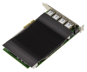 Carte contrôleur réseau PCIe x4 avec 4 Ports 5 Gigabit RJ45 Power Over Ethernet PoE+ 30W par port. Chipset Realtek RTL8126