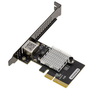 Carte contrôleur réseau PCIe x4 Gen 3.0 10 Gigabit ETHERNET compatible 1G 2.5G 5G 10G connecteur RJ45 et chipset CHIPSET REALTEK RTL8127