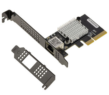 Carte contrôleur réseau PCIe x4 Gen 3.0 10 Gigabit ETHERNET compatible 1G 2.5G 5G 10G connecteur RJ45 et chipset CHIPSET REALTEK RTL8127