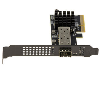 Carte contrôleur réseau PCIe x4 Gen 4.0 un port SFP+ 10G avec chipset CHIPSET REALTEK RTL8127, faible consommation, refroidissement passif