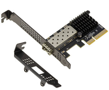 Carte contrôleur réseau PCIe x4 Gen 4.0 un port SFP+ 10G avec chipset CHIPSET REALTEK RTL8127, faible consommation, refroidissement passif