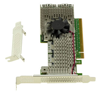 PCIe-4.0-Switch-Controller-Karte mit 4 SFF-8654-8i-Anschlüssen zur Replikation von 2 Gen4-Anschlüssen auf x16 für GPUs und industrielle Anwendungen, Broadcom-Chipsatz PEX88048.