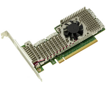 PCIe-4.0-Switch-Controller-Karte mit 4 SFF-8654-8i-Anschlüssen zur Replikation von 2 Gen4-Anschlüssen auf x16 für GPUs und industrielle Anwendungen, Broadcom-Chipsatz PEX88048.