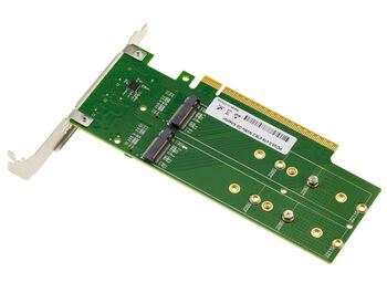 Carte contrôleur PCIe Gen 5.0 x16 pour 4 SSD M.2 NVMe M Key double face, support 128Gbps/s par SSD