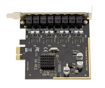 CM6646 4-Channel AI HD Audio Card, featuring 4 independent input and output channels for recording or playback, and 44–192 kHz DAC/ADC with 16-, 24-, and 32-bit resolution