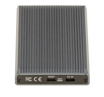 Aluminiumgehäuse für RAID und USB 3.2-Klonstation mit 20 GB für 2 M.2-SSDs (unterstützt sowohl M.2 NVMe als auch M.2 SATA). Konfiguration als PM oder RAID 0/1 sowie Klonen von einer SSD auf die andere