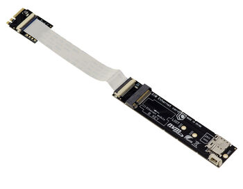 Adaptateur M2 B key et nano SIM vers M.2 E A Key avec nappe souple pour carte module 3G 4G 5G et WIFI