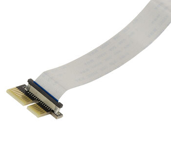 Carte adaptateur riser PCIe x1 pour SSD M.2 NVMe avec nappes souples 10 et 15cm
