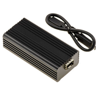 USB 4 Thunderbolt 3/4/5 10G-zu-Glasfaser-Adapterkabel mit 1 SFP+-Anschluss und Realtek RTL8157-Chipsatz. Passive Kühlung, geräuschloser Konverter.