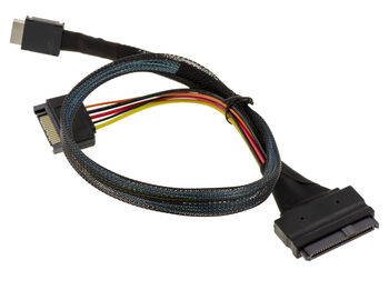 Carte Contrôleur Redriver PCIe Gen 4.0 x4 vers Oculink SFF-8612 SFF-8611 avec cordon pour montage SSD U2 NVMe SFF-8639