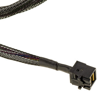 Slim SAS SFF-8643 male-to-male cable, 1-meter length, with Amphenol connectors for SAS, NVMe, U2, PCIe connections...