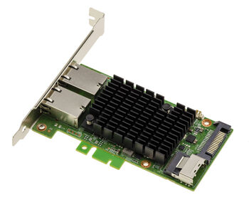 Carte contrôleur réseau M2 RJ45 2 ports 10G LAN 10 GIGABIT ETHERNET pour port M2 de type PCIe, clé M ou B+M avec CHIPSET Intel X550