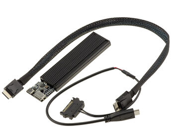 Boitier pour SSD M2 NVMe M Key vers Oculink SFF-8612 compatible PCIe 4.0 avec câble 40cm