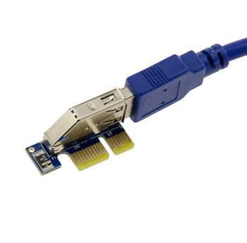 PCIe x1 to 32-bit 33 MHz 5V PCI bus adapter card with reinforced capacitors, ASM1083 chipset