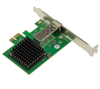 PCIe x4 Gen 4.0 network controller card with one 10G SFP+ port, featuring the REALTEK RTL8127 chipset, low power consumption, and passive cooling