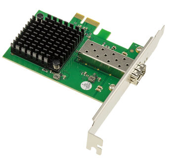 PCIe x4 Gen 4.0 network controller card with one 10G SFP+ port, featuring the REALTEK RTL8127 chipset, low power consumption, and passive cooling