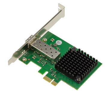 PCIe x4 Gen 4.0 network controller card with one 10G SFP+ port, featuring the REALTEK RTL8127 chipset, low power consumption, and passive cooling