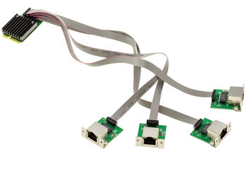 Carte contrôleur réseau Mini PCIe Intel I350-T4 4 Ports RJ45 Gigabit Ethernet 10/100/1000 Mbps Support IEEE 802.3ad VLAN 802.1Q PXE DPDK Jumbo Frame
